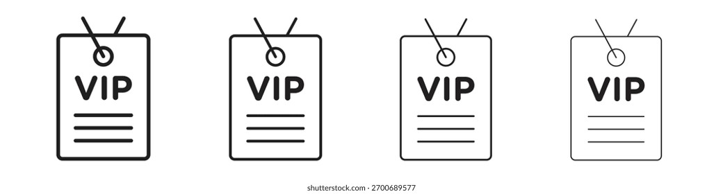 VIP pass icon line design. conjunto de ícones de vetor de linha fina.