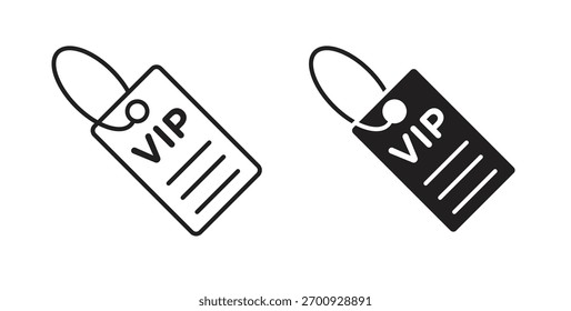 VIP pass icon line. eps 10 vector illustration