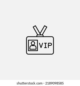 Vip Pass Icon Sign Vector,Symbol, Logo Illustration For Web And Mobile