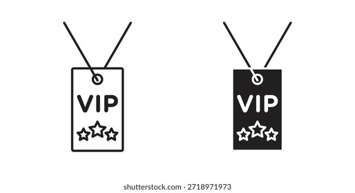 Vip pass icon. Symbol, logo illustration. graphic icon set