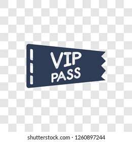 Vip Pass Icon. Trendy Vip Pass Logo Concept On Transparent Background From Cinema Collection