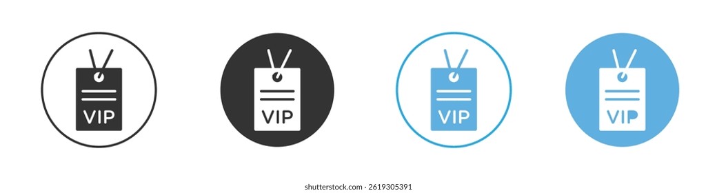 Conjunto gráfico de Vector de icono de pase VIP