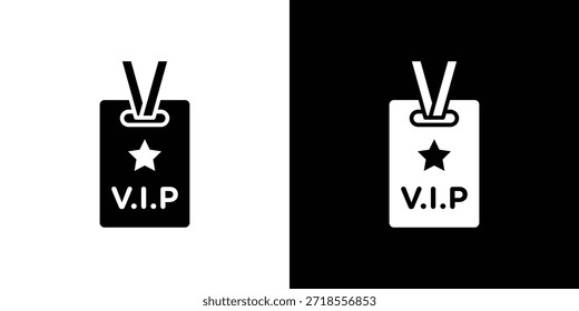 Vip pass icon vector illustration - high quality black style vector icons