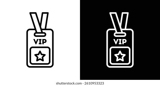 VIP pass icon Vector isolated outline drawing.