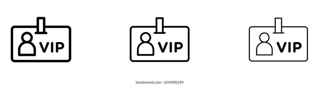 VIP pass icons in tree different stroke sizes