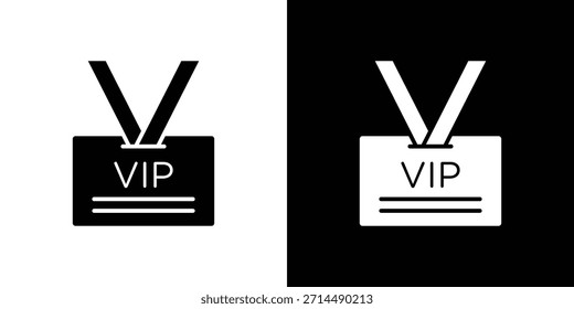 VIP pass icons vector silhouette design. Vector flat graphic design illustration.