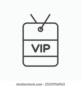 VIP pass isolated icon. vector illustration.