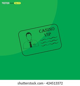 VIP pass simple vector icon 