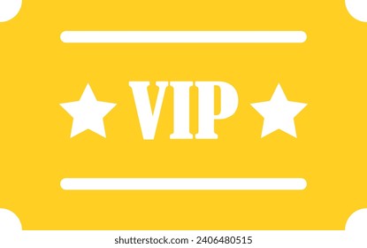 VIP Pass Ticket Vector Illustration