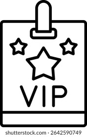 Vip pass vector icon. Can be used for printing, mobile and web applications.