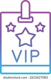 Icono de Vector de pase Vip. Se puede utilizar para aplicaciones de impresión, móviles y de Web.