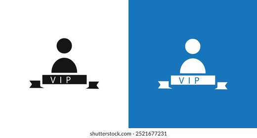 vip Person Symbol Flacher Vektorsatz