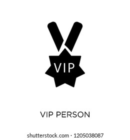 Vip person icon. Vip person symbol design from Cinema collection. Simple element vector illustration on white background.