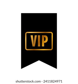 VIP poster icon. Flat, black, VIP button design, VIP poster icon. Vector icon