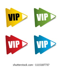 Vip Realistic,Sticker and Tag set-vector illustration