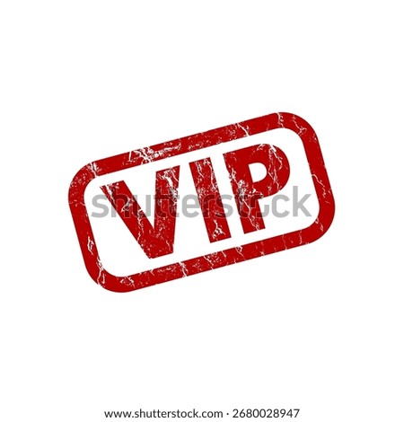 Vip red grunge stamp - vector illustration