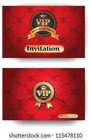 VIP Red Invitation Envelope With Pattern