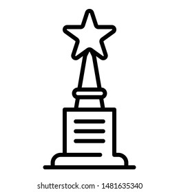 VIP reward icon. Outline VIP reward vector icon for web design isolated on white background