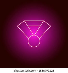 Vip, reward vector icon. Element of simple icon for websites, web design, mobile app, info graphics. Pink color. Neon vector