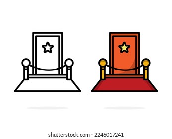 Vip room icon, back stage symbols for app web logo icon banner button - Vector