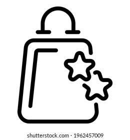 Vip Shopping Client Symbol. Outline-Vip-Shopping-Client, Vektorsymbol für Webdesign einzeln auf weißem Hintergrund