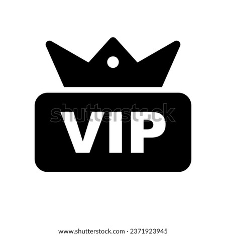 VIP silhouette icon. Special preferential benefit. Vector.