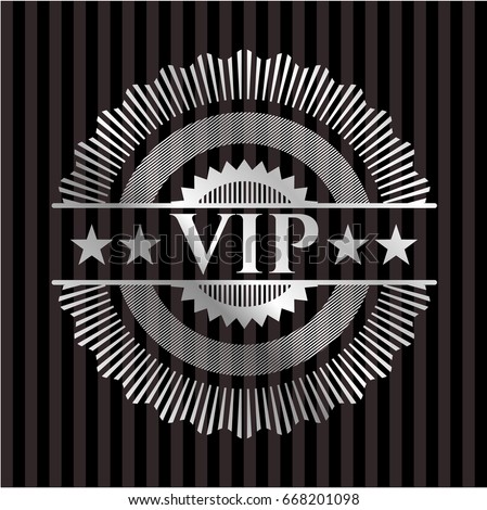 VIP silver badge or emblem