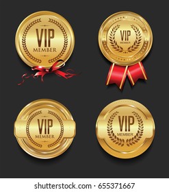 VIP silver and gold label collection