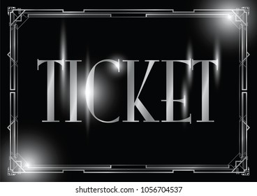 vip silver ticket Art Deco 