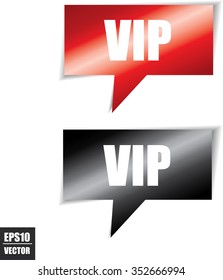 VIP speech bubbles square template | business banner with symbol icon - Vector.