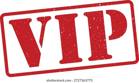 VIP stamp with grunge effect on transparent background