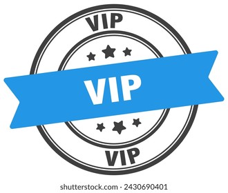 vip stamp. vip round sign. label on transparent background