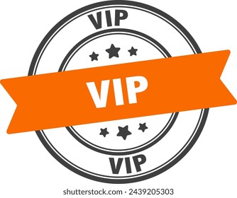 vip stamp. vip round sign. label on transparent background