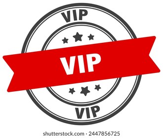 vip stamp. vip round sign. label on transparent background