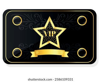 VIP star, high society, map, gold, vintage