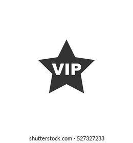 Vip Star Icon Flat. Illustration Isolated Vector Sign Symbol