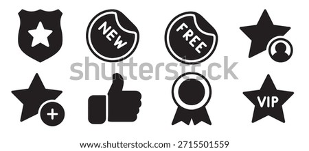 vip star vote man plus sign mark icon 