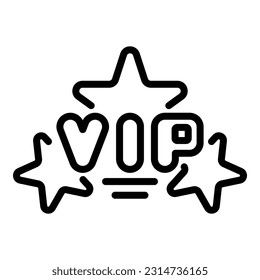 Vip stars event icon outline vector. Luxury star. Concert music