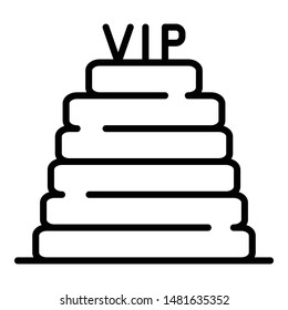 VIP steps icon. Outline VIP steps vector icon for web design isolated on white background