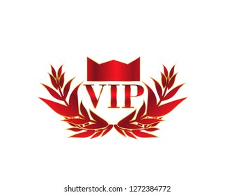 Vip sticker gold isolated