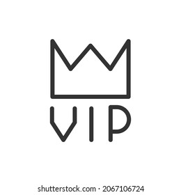 Icono de línea delgada VIP. Símbolo con estilo de contorno de moda. Diseño premium para web y aplicaciones. Perfecto para la interfaz de usuario. 