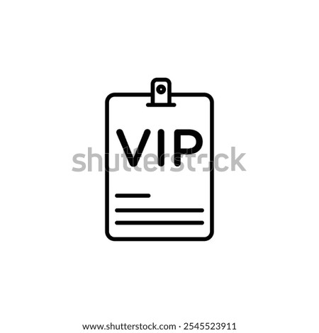 VIP thin line vector icon.