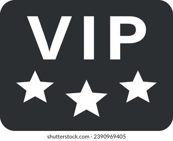 "VIP" with three stars means "VIP Platinum" status. Represents a higher level among VIP clubs or loyalty programs.