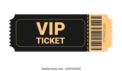 Vip Ticket Golden Letters On Black Stock Vector (Royalty Free ...