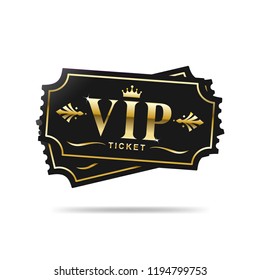 VIP Ticket Icon on Isolated Background