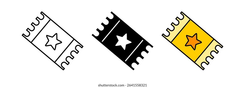 vip ticket icon set. modern design isolated on white background