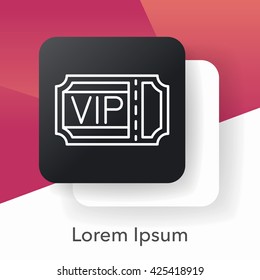 vip ticket line icon