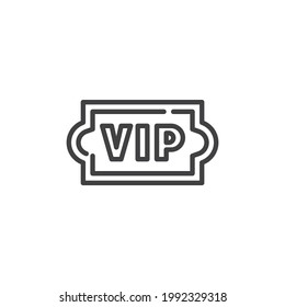 Icono de la línea de entrada VIP. signo de estilo lineal para concepto móvil y diseño web. Icono de vector de contorno premium Vip. Símbolo, ilustración del logotipo. Gráficos vectoriales