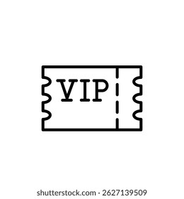 design vetorial de ícone de contorno de tíquete vip bom para aplicativo móvel ou web