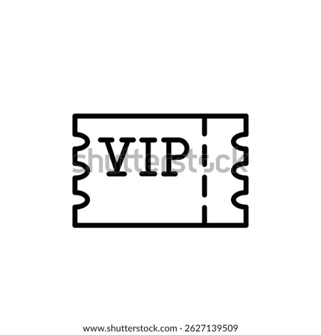vip ticket outline icon vector design good for web or mobile app